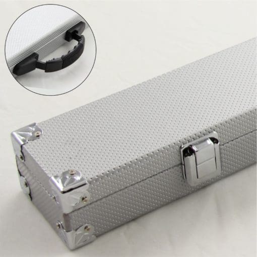 2pc SILVER Cue Case With Reinforced Corners for Snooker Pool Cue