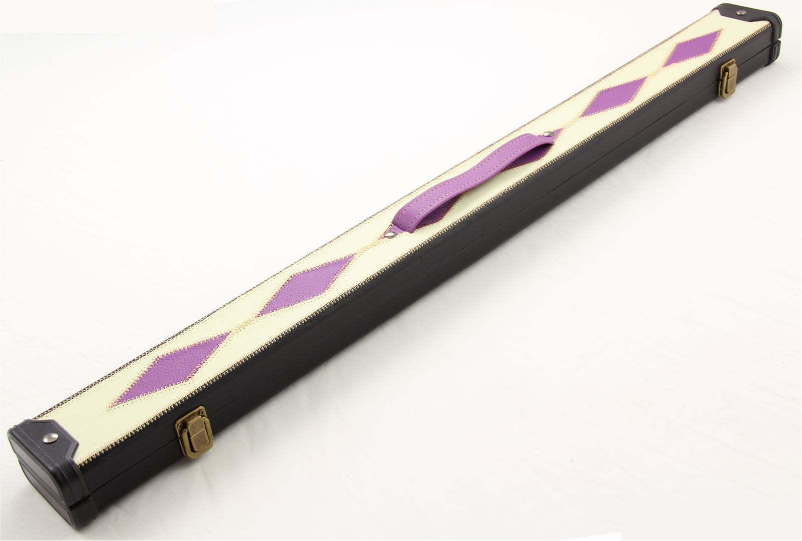 Luxury PURPLE PATCH 2pc Pool Snooker Cue Case For Centre Jointed Cues 