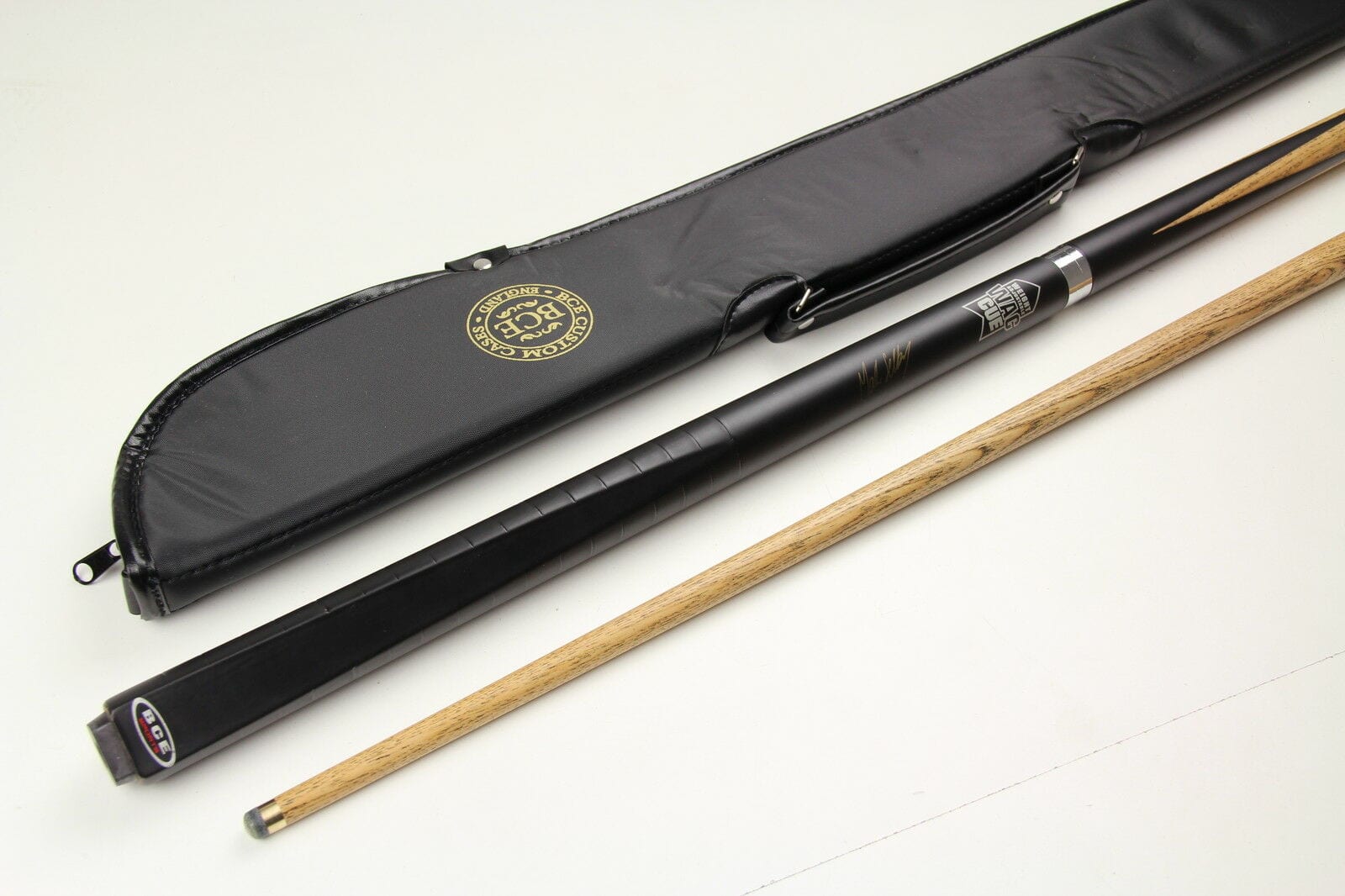 BCE Mark Selby RIBBED BUTT Weight Adjustable WAC 2pc Ash Snooker Pool Cue 9.5mm 