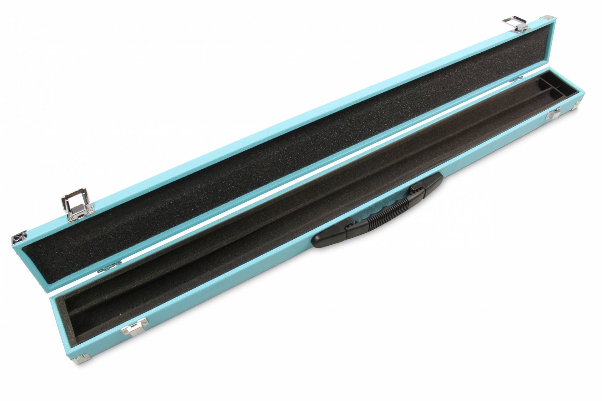 SKY BLUE Reinforced Corners 2pc Snooker Cue Case Foam Lined Chalk Compartment 