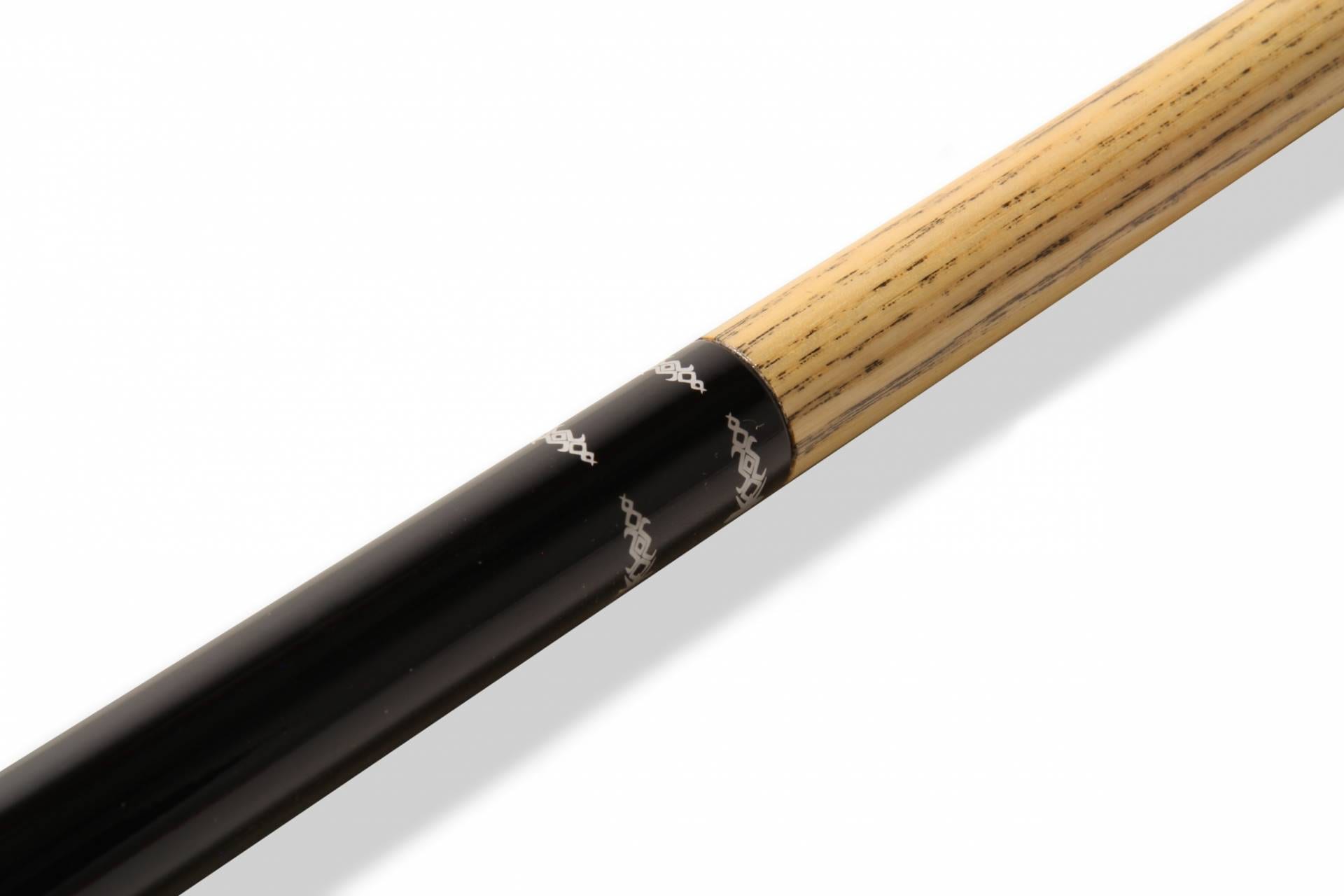 Jonny 8 Ball 57 Inch BLACK SCORPION 2pc Ash Pool Snooker Cue with 9.5mm Steel Ferrule and Leather Tip