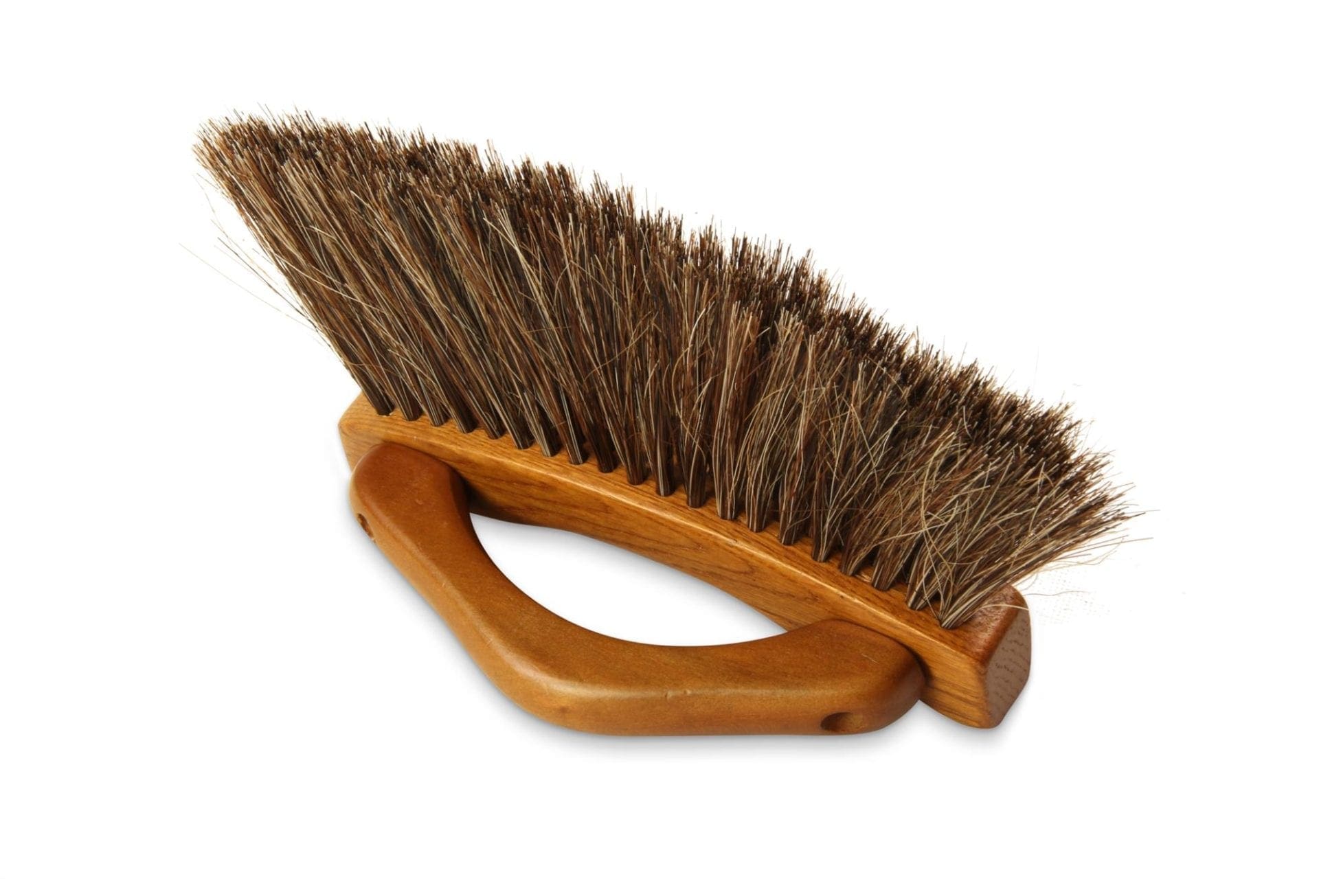 Stained Wood Deluxe Horse Hair Pool Table Brush 