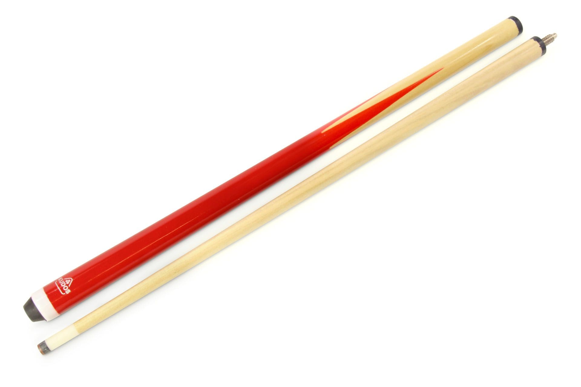 Kudos 57 Inch RED BUTT Economy 2pc Snooker Cue with 11mm Screw Tip 
